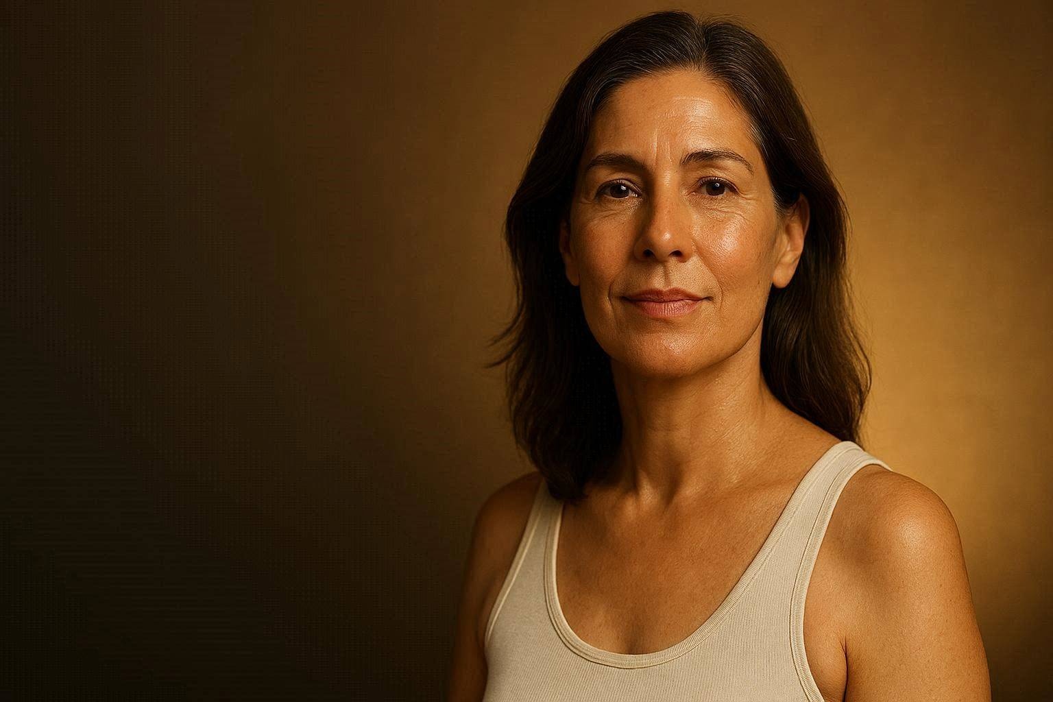 Mujer con piel firme y luminosa